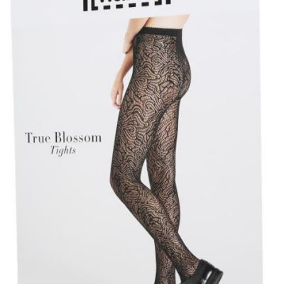 Wolford Black True Blossom Tights L78230 Women's Size M