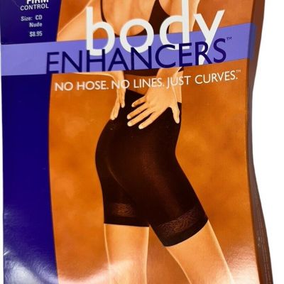 Hanes BODY ENHANCERS Mid-Thigh Firm Control No Hose Lines Curves *SIZE CD NUDE*