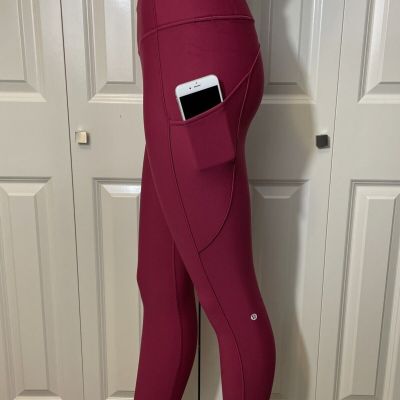 EUC????LULULEMON 10 Fast Free Hi-Rise Fleece Tight 28