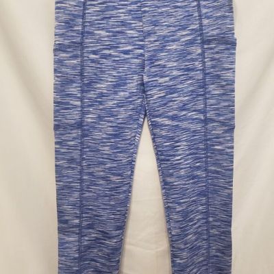 J Crew Factory AZ162 Cropped Leggings XXS Blue White Space Dye Pockets