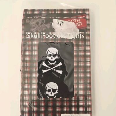 Spirit Halloween Skull Footless Tights Black Tights NEW One Sizs Fits Most