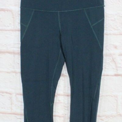 Athleta Womens Blue Nylon Spandex Workout Athletic Leggings Size M