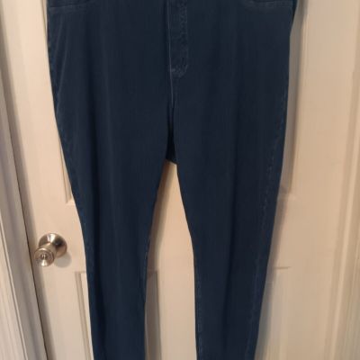 HUE~~denim~HIGH RISE~pull-on~LEGGINGS~skinny jeans~PKTS~size 2X