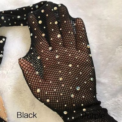 Glitter Stockings Hot-drilled Fishnet Pantyhose Fishnet Tights  Women Girl