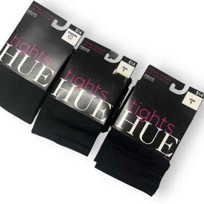 Hue Black Tights Ultimate Opaque Size 1 New Women’s 3 Pair