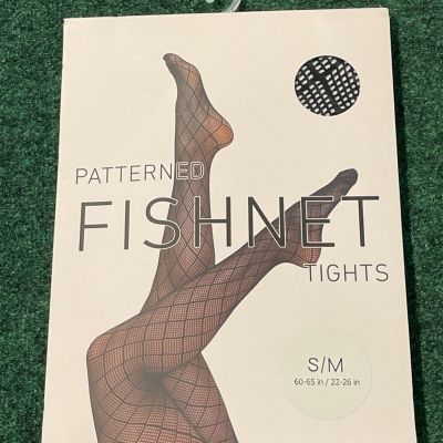 Forever 21 Patterned Fishnet Tights Small/Medium Black 22-26 in New