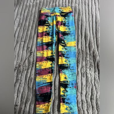 NWOT LuLaRoe ONE SIZE OS Leggings Trains Subway Buttery Soft Leggings