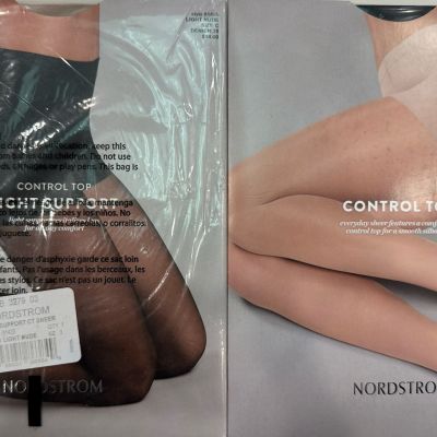 Nordstrom Control Top Pantyhose Women's Size C Light Nude NWT