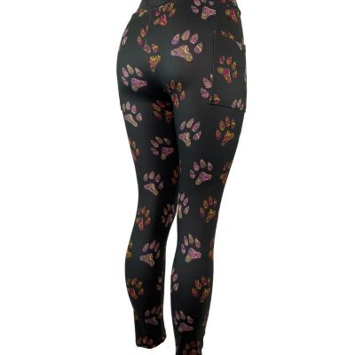 Paisley Paw Prints Super Soft Leggings Multiple Sizes w/POCKETS