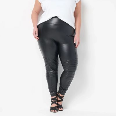 All Worthy Hunter McGrady Regular Faux the Leather Legging Black Size 5X A388530