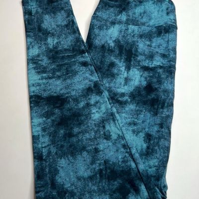 NEW LuLaRoe OS Leggings BLUE Island Tie Dye NAUTICAL Water Ocean CRUISE Vacation