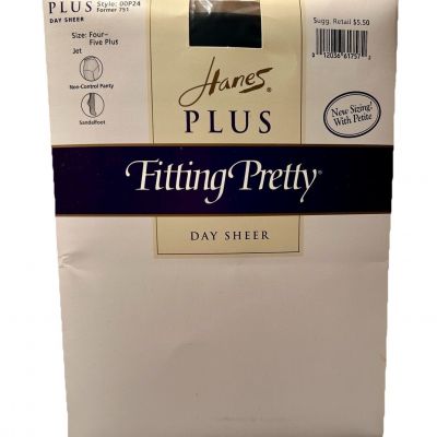 Pantyhose Jet  VTG Hanes Plus Fitting Pretty Day Sheer 4-5 Plus - Barely There