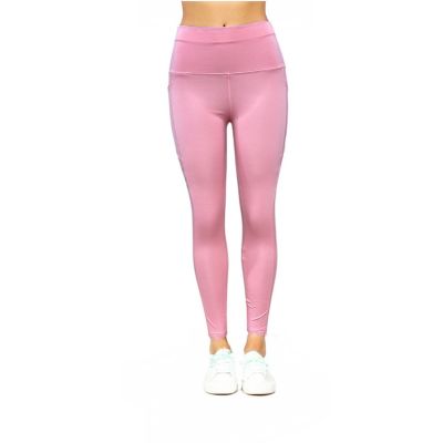 Women's High-Waisted Pink Workout Leggings - Seamless Fit