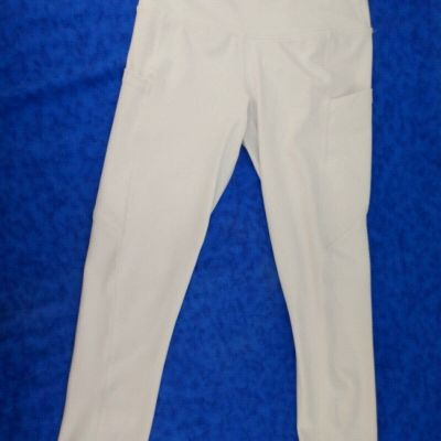 90 DEGREE By Reflex Womens Crop Leggings SIZE XS White Polyester Spandex