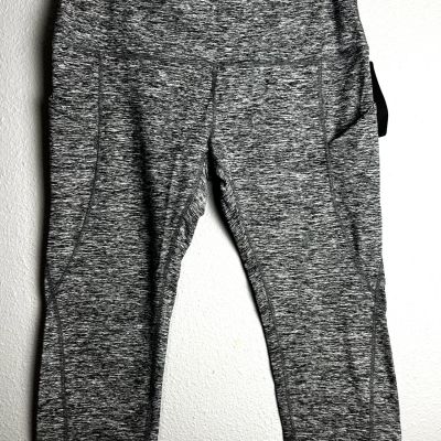 NWT ODODOS Leggings XL Heathered Gray Mid Rise Croppped Leg Lounge Workout Yoga