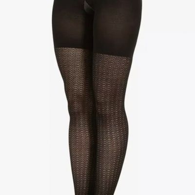 Love Your Assets Sara Blakely Shaping Tights Textured Wish Bone Size 2 Black