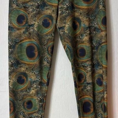 Onzie Women's Long Tight Leggings Peacock Green Size M/L Style #209-PEG Dance