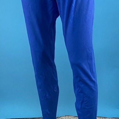 XL Ododos Blue Shinny Wet Look Leggings