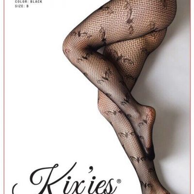 ??KIX'IES??Full Waisted Fishnet BATS Tights Pantyhose Stockings