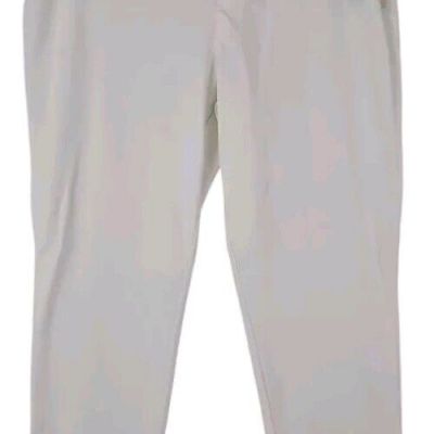 STYLE & CO ~Woman Size L~ Bright White Mid Rise Pull On Legging Capri NWT.