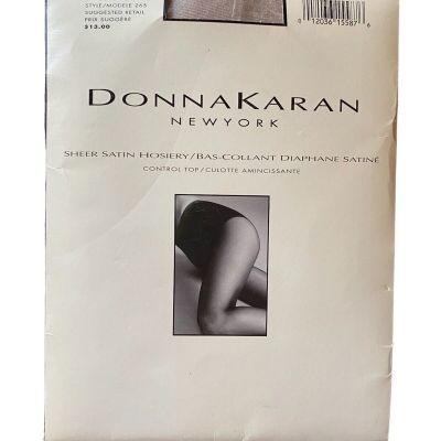 Donna Karen New York Panty Sheer Satin Hosiery Beige Petite/Small