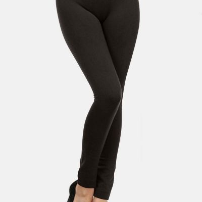 Yelete USA Seamless Leggings Black Women High Waist Fleece Lined Pants