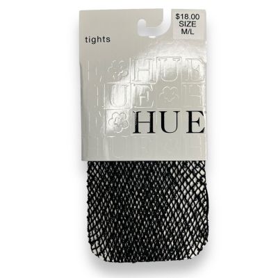 HUE Womens Wool Boucle Open Knit Tights Black Wool Blend 1 Pair Size M/ L Net