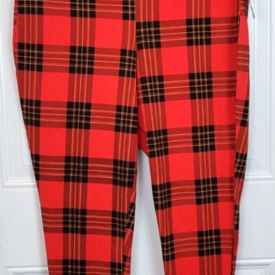 NWT Torrid Red Plaid Leggings Size 3X Holidays Christmas Festive