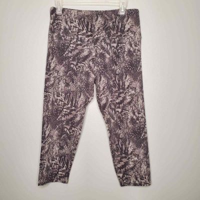 Style & Co Sport size L workout capris grey animal print gym leggings