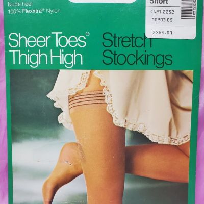 Vtg JC Penney Gaymode Thigh High Stretch Stockings Short Stay-up Top GALA 02