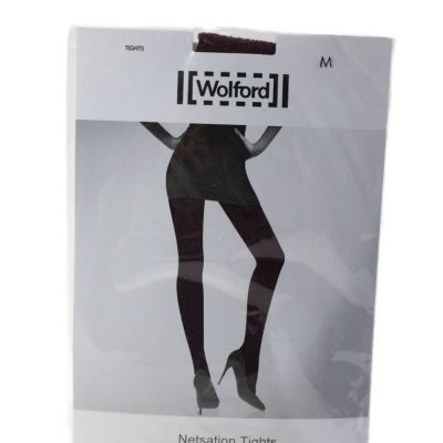 Wolford Womens Textured Netted Tight Brown Size M