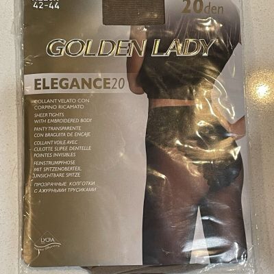 Golden Lady Medium 42-44  Elegance 20 Denier Tights Melon Sheet Pantyhose Italy