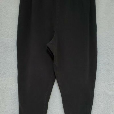 Womens Legging Pants Size 1X Roaman's Black Crop