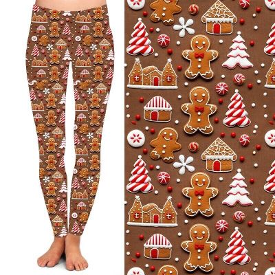 Gingerbread House Christmas Tree Candy Women's Leggings TC2 Ext Plus Size 20-24