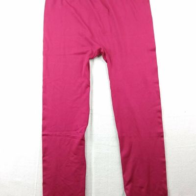 White Mark - Solid Pull On Leggings - Women - Plus Size - Burgundy