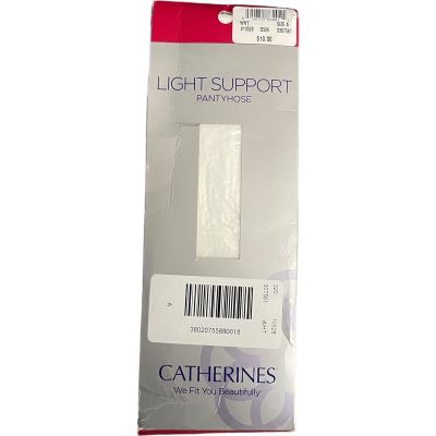 Catherine’s Light Support Pantyhose White Plus Size A XL NWT