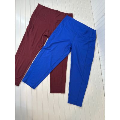 Ralph Lauren Blue & Muuv Cropped Leggings Sports Gym Workout Bundle Size 2XL