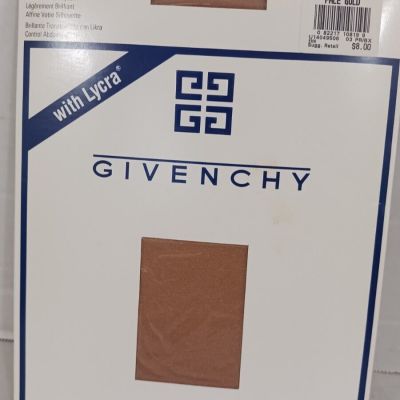 Vintage Givenchy 156 Body Gleamers Size B Pale Gold Pantyhose w/Lycra NEW