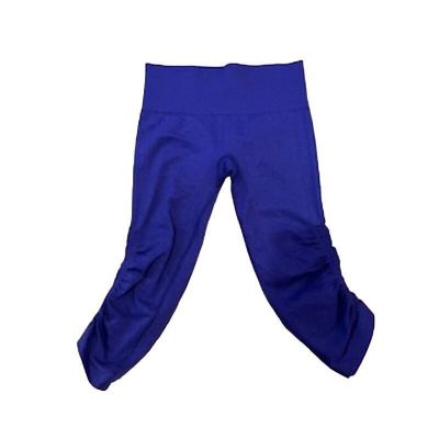 Lululemon Women's In The Flow Cropped Leggings Yoga Workout Royal Blue Size 4