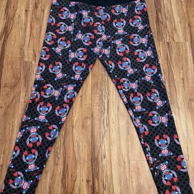 Disney Stitch Heart Valentine’s Gray Red Black Tall & Curvy TC Leggings