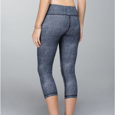 Lululemon Wunder Under Crop *Full-On LuxtremeBurlap Texture Black Dune 4