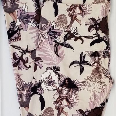 OS LuLaRoe One Size Leggings Fairy Fairies Lilies Rare! NWT W44