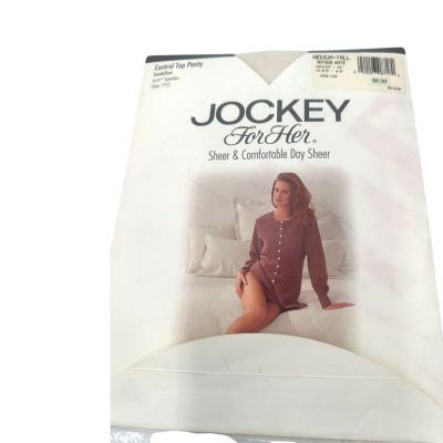 Vintage 1996 Jockey For Her Control Top Pantyhose Antique Wht Med Tall