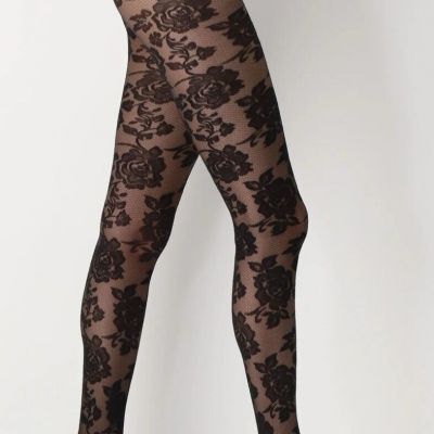 Oroblu “All Colors Pure”. Lace Tights 20 Denier. Black. Size S/M