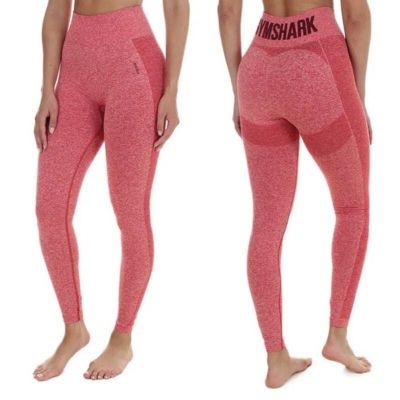 Gymshark Women's Red Marled Workout Leggings - XS