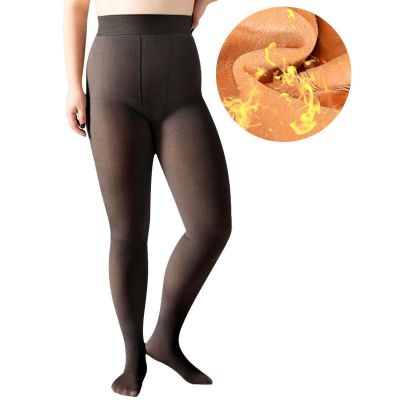 Thermal Fleece Lined Tights Stockings Womens Opaque Warm Fleece Winter Pantyhose