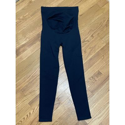 BLANQI Everyday Pregnancy Maternity Support Navy Blue Leggings Full Length SZ L