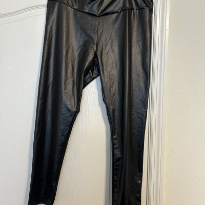 Shein Faux Leather Stretchy Leggings Size 2XL