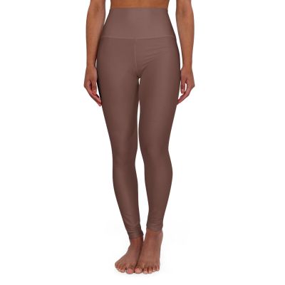 High Waisted Yoga Leggings Chocolate, Workout Pants for Gym,Running & Fitness