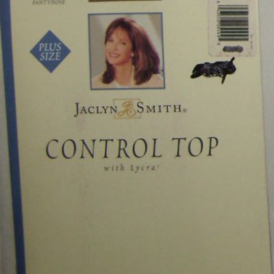 Vtg Jaclyn Smith 20 Denier Lyrca Control Sandal Foot Pantyhose Nude Plus Size E